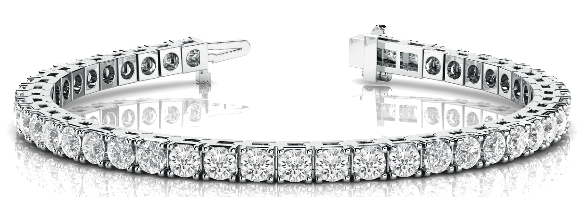 46 Diamond Line Prong Set Bracelet