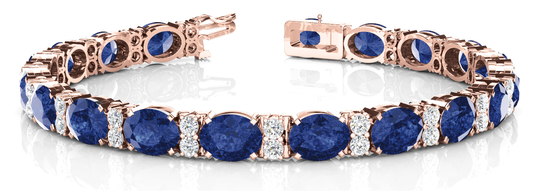Rose Gold 18K Multi-Diamond Fashion Bracelet