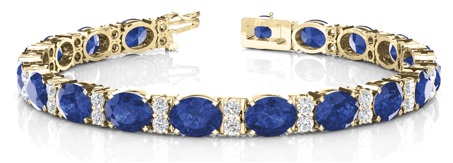 18K Yellow Gold Diamond Fashion Bracelet