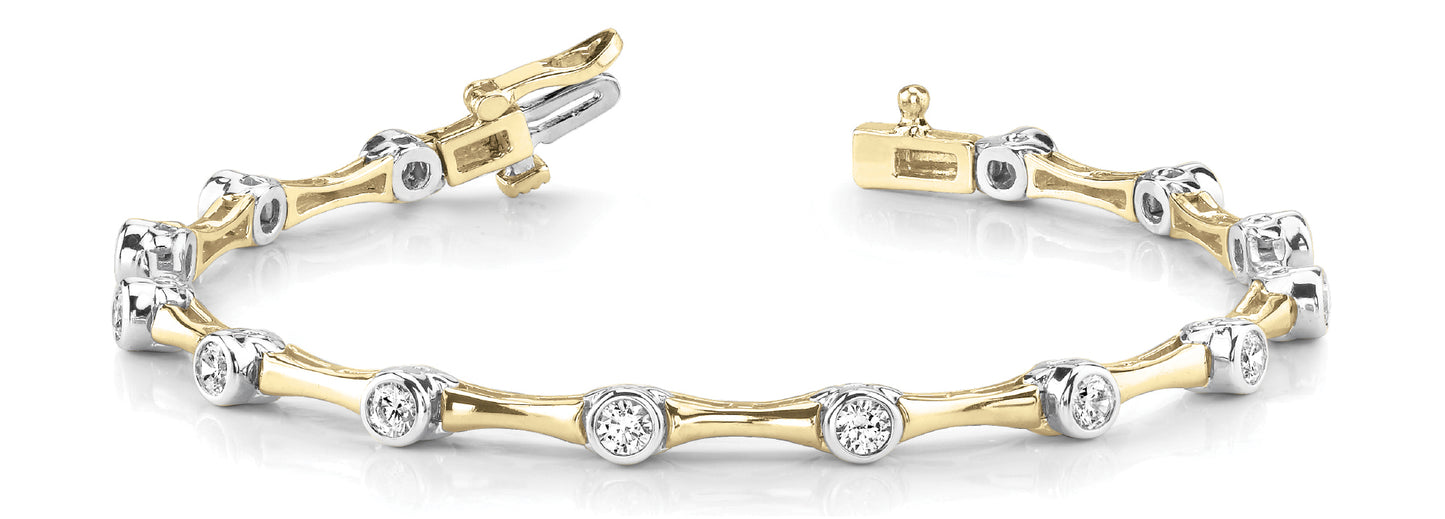 18K Yellow Gold 3/4 CT Diamond Fashion Bracelet