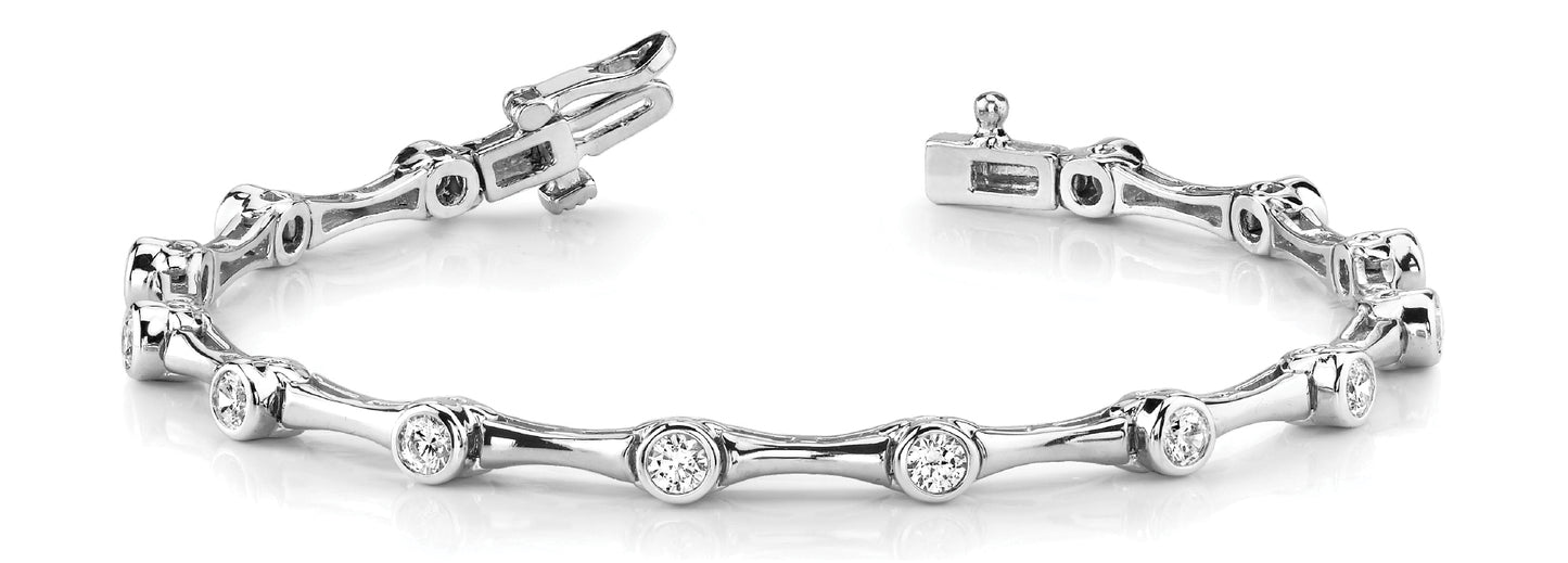 13-Stone Round Diamond Fashion Bracelet