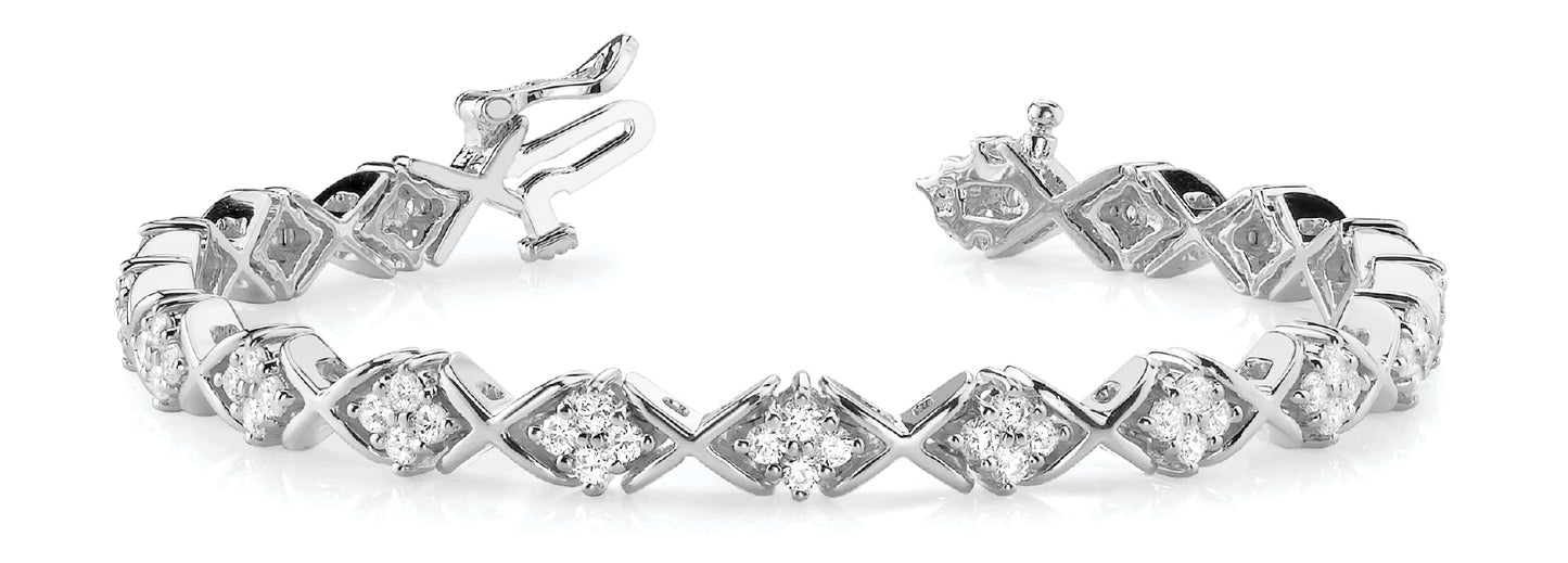 Diamond Line XO Bracelet