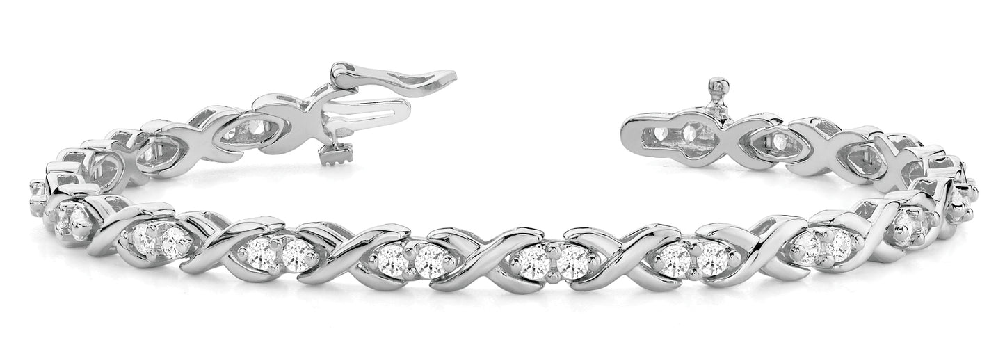 34 Diamond XO Line Bracelet