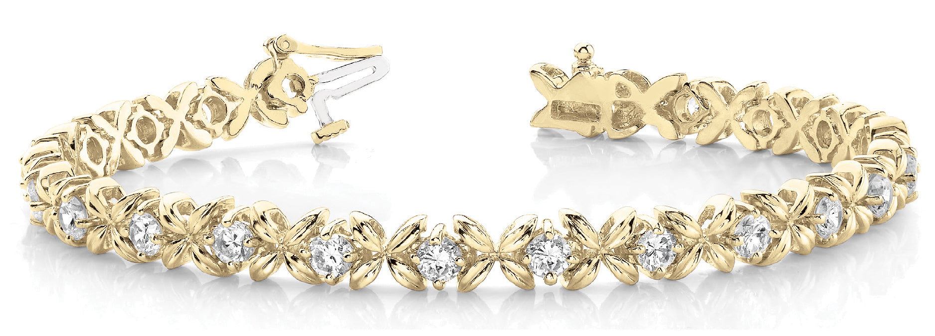 18K Yellow Gold 3ctw Diamond In-Line Bracelet