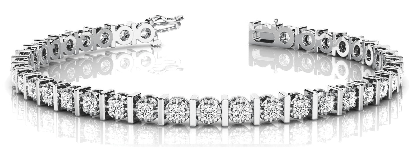 50-Diamond Line Bar Bracelet