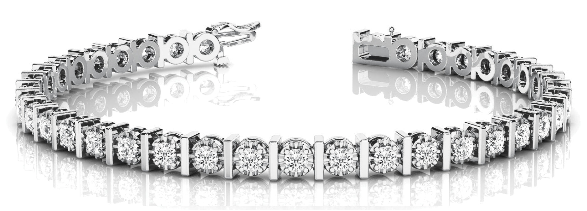 50-Diamond Line Bar Bracelet