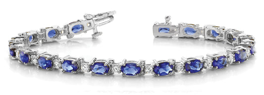 Multi-Diamond Precious Metal Bracelet