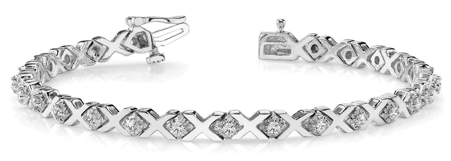 33 Diamond XO Line Bracelet