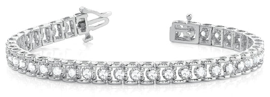 34 Diamond Line Prong Set Bracelet