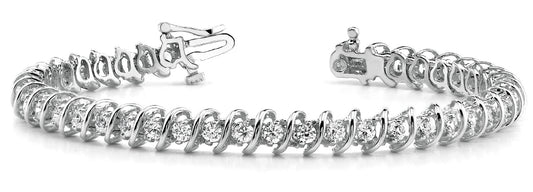 Diamond S Link Tennis Bracelet