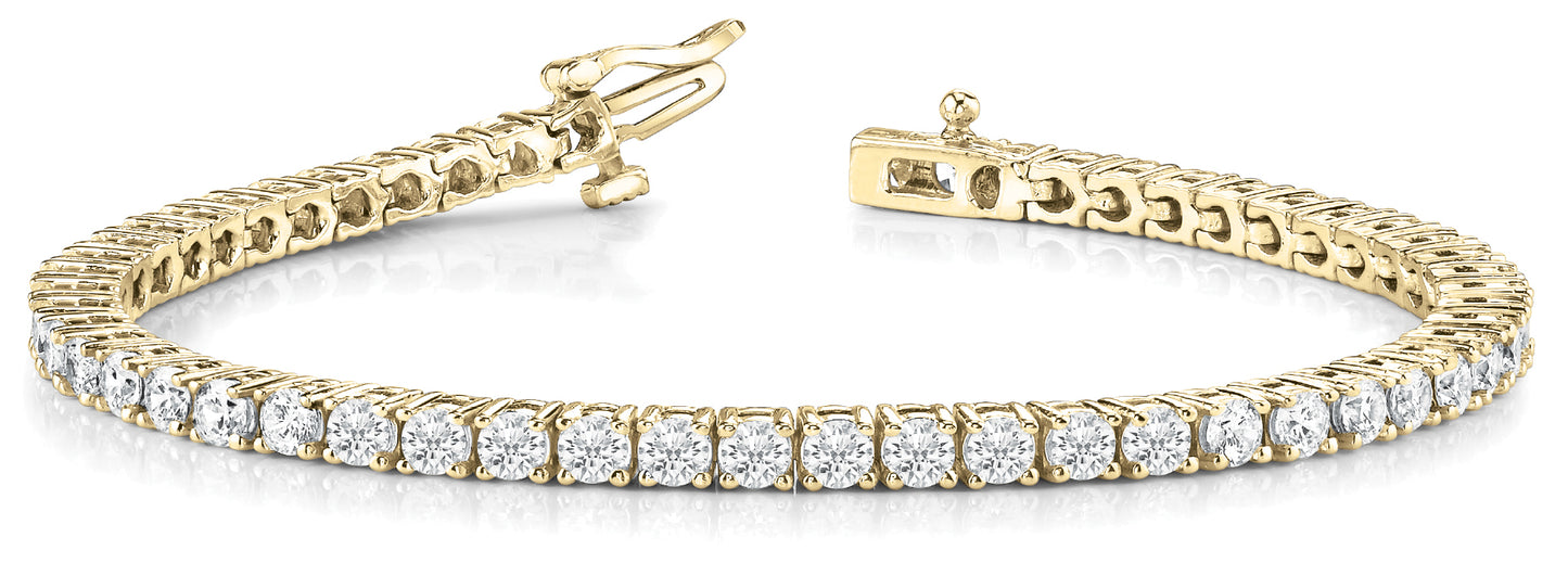 18K Yellow Gold Diamond In-Line Fashion Bracelet