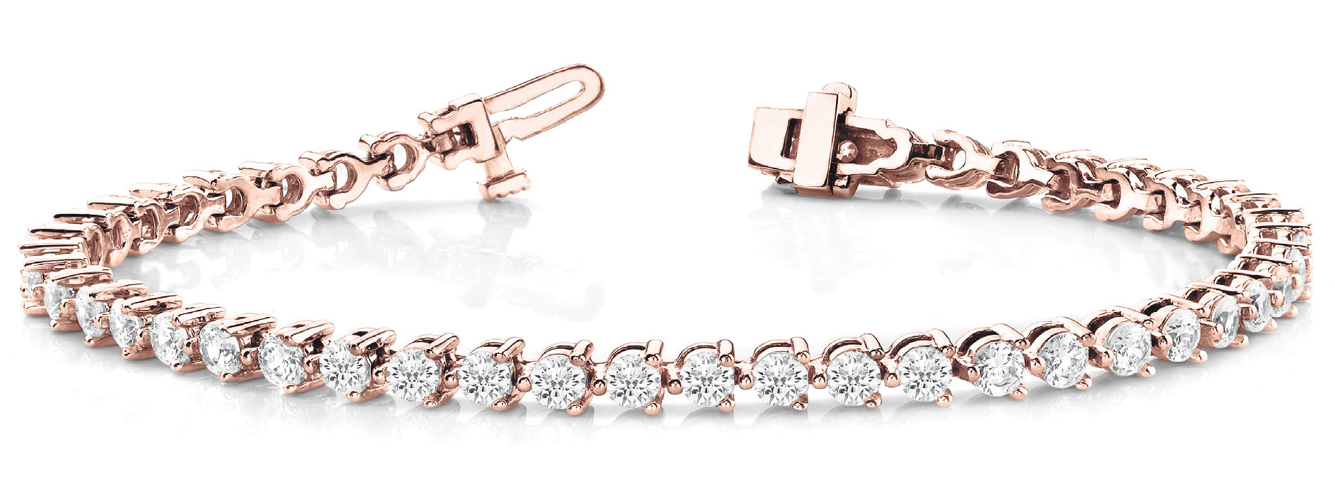 18K Rose Gold Diamond Fashion Bracelet