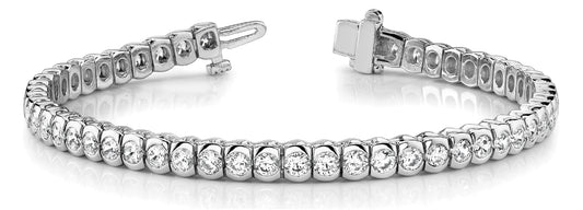 60-Diamond Line Bezel Set Bracelet