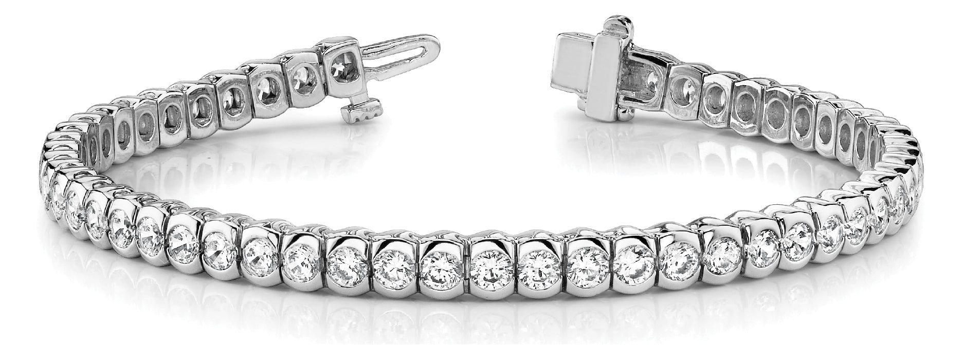 54 Diamond Line Bezel Set Bracelet