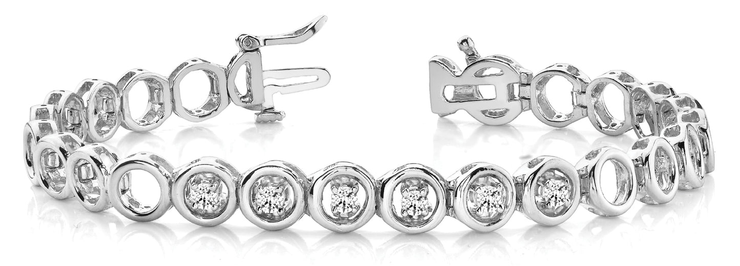 6-Diamond Line Bracelet