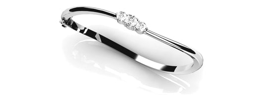 Round Diamond Traditional Gold Bangle