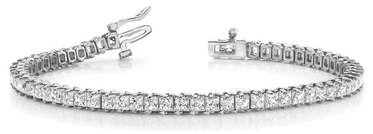 Multi-Diamond Square Line Bracelet