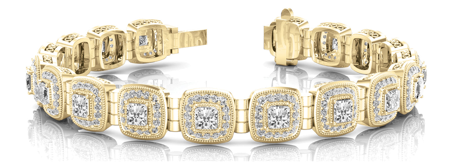 18K Yellow Gold Diamond Fashion Bracelet