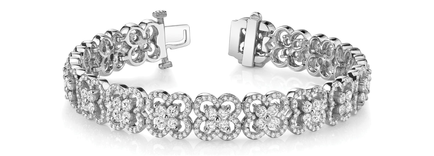Multi-Diamond Gold Fashion Bracelet