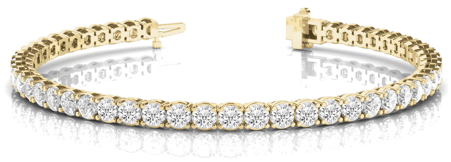 18K Yellow Gold Diamond In-Line Bracelet