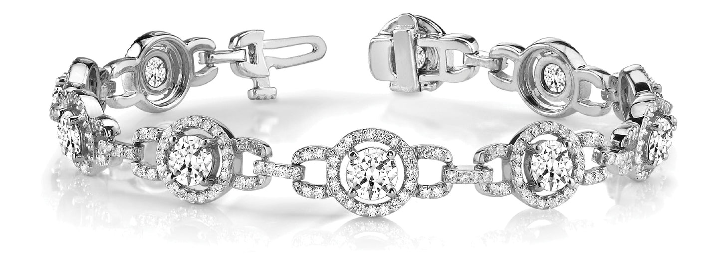 Multi-Diamond Round Brilliant Fashion Bracelet