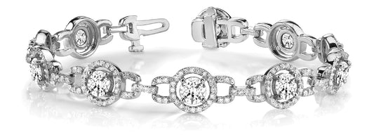 Multi-Diamond Round Brilliant Fashion Bracelet