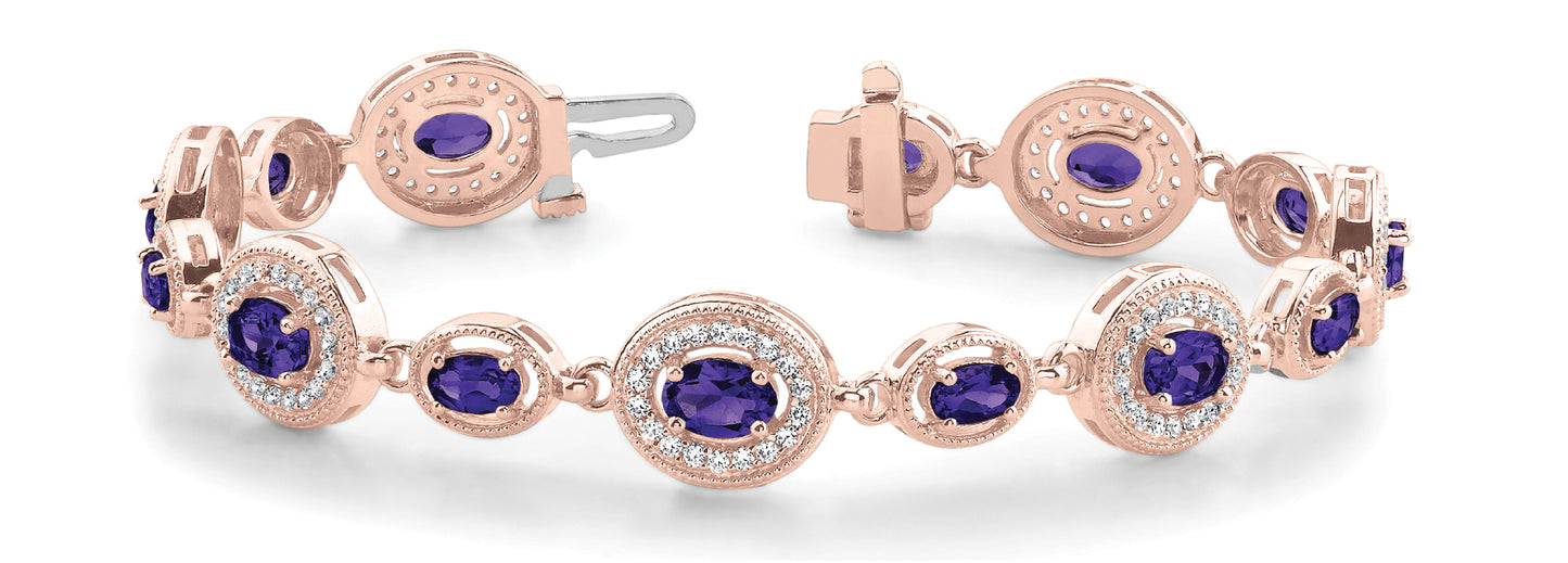 18K Rose Gold 1.44 ctw Diamond Fashion Bracelet