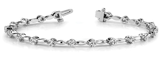 30-Stone Round Diamond Fashion Bracelet