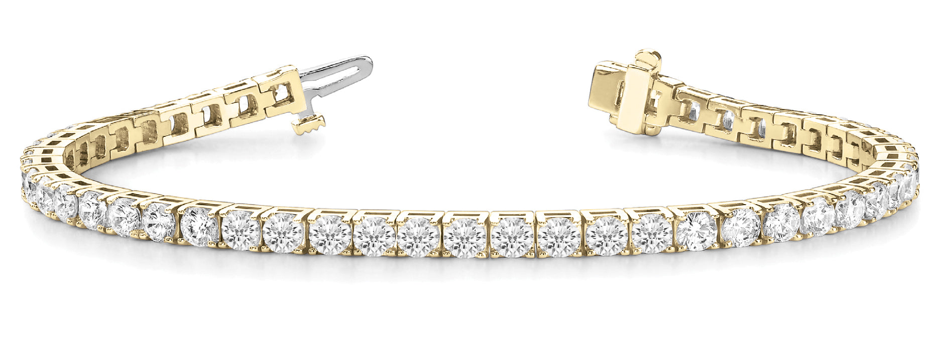 14K Yellow Gold Diamond Line Bracelet
