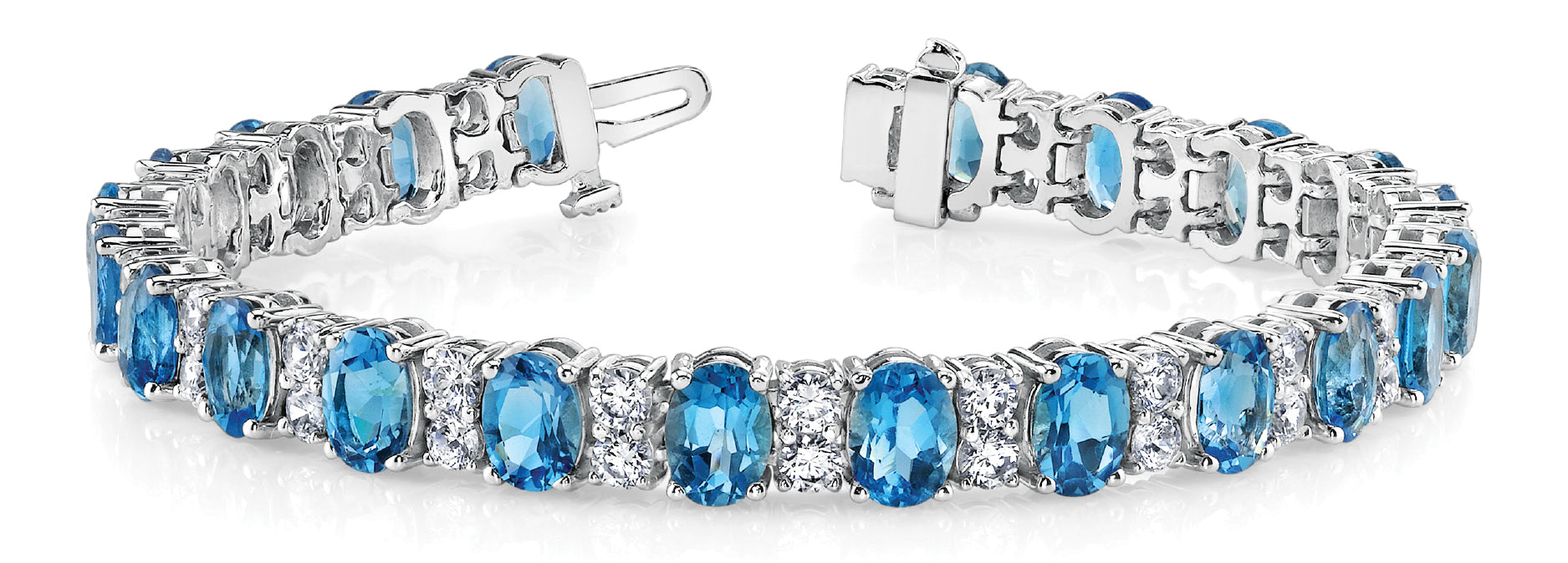 Multi-Diamond Precious Metal Bracelet