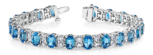 Multi-Diamond Precious Metal Bracelet