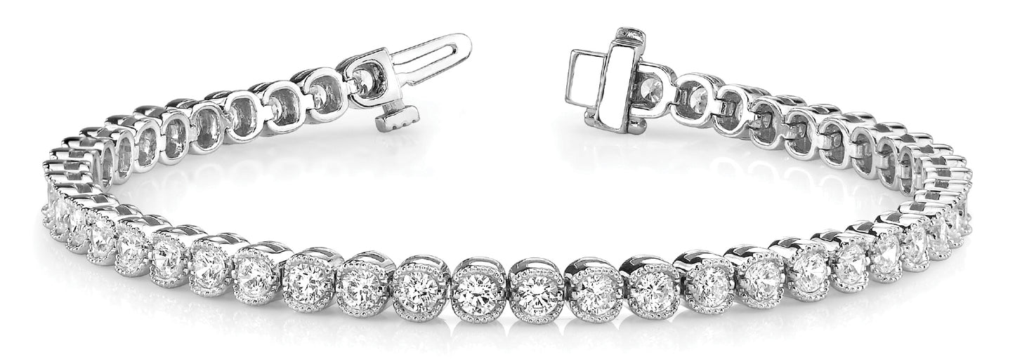 42 Diamond Bezel Line Bracelet