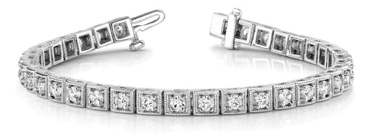 Vintage 47-Diamond Designer Bracelet