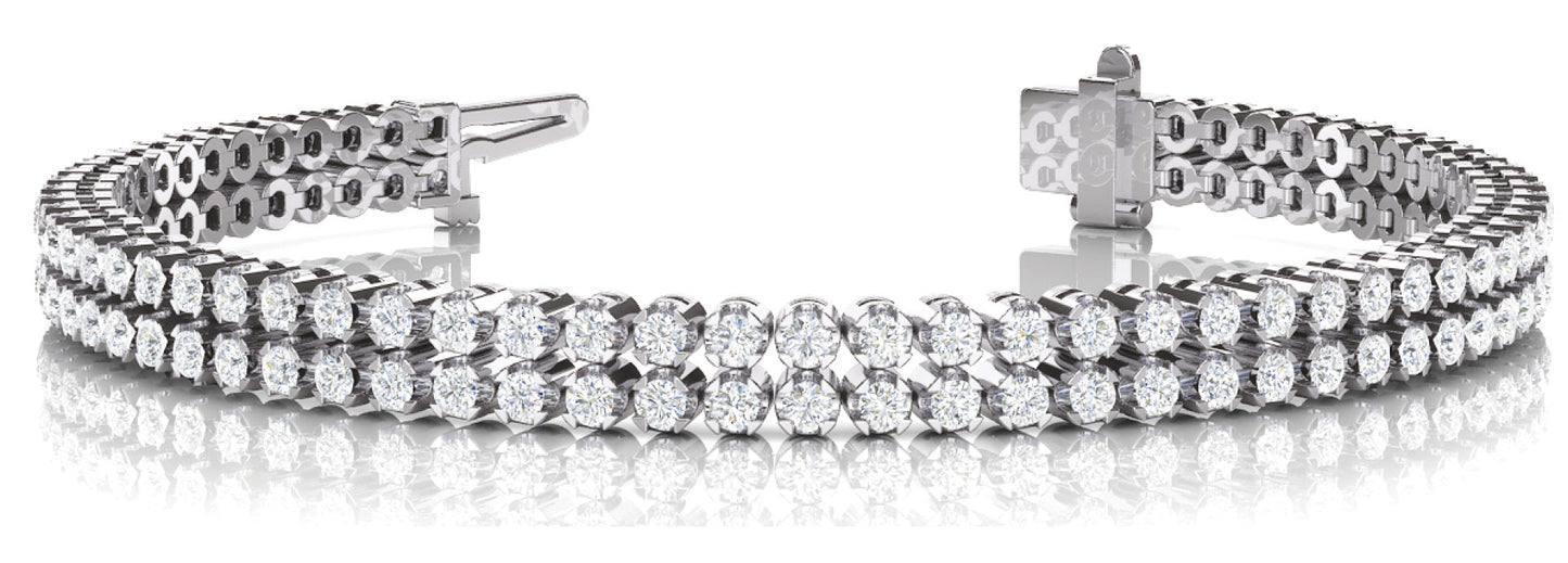 Multi Row Diamond Line Bracelet