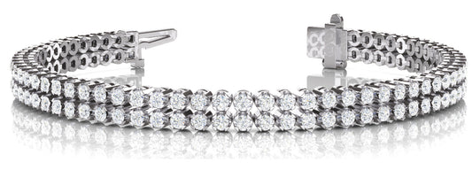 Multi Row Diamond Line Bracelet