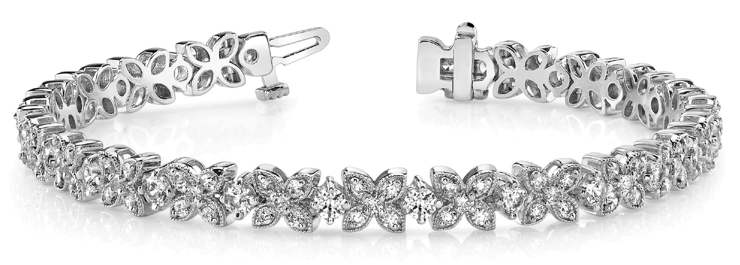 Multi-Diamond Gold Fashion Bracelet
