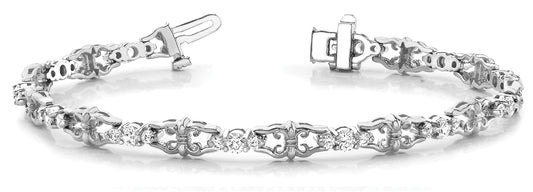 Multi-Diamond Gold Fashion Bracelet