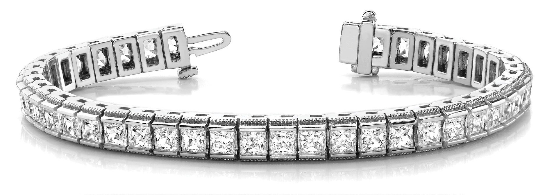 Channel Diamond Tennis Bracelet