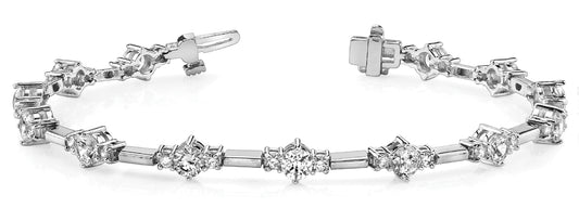 Multi-Diamond Round Brilliant Fashion Bracelet