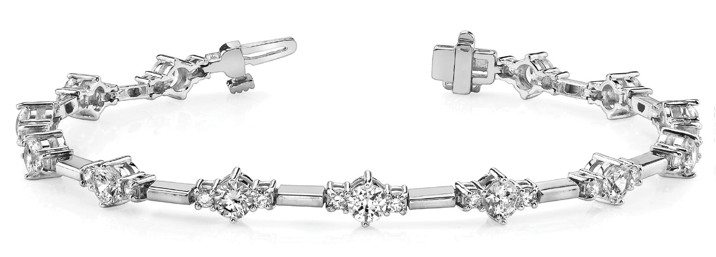 Multi-Diamond Fashion Bracelet in Precious Metal