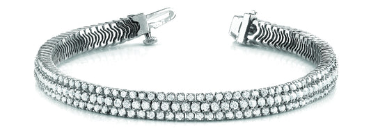 Multi-Row Diamond Tennis Bracelet