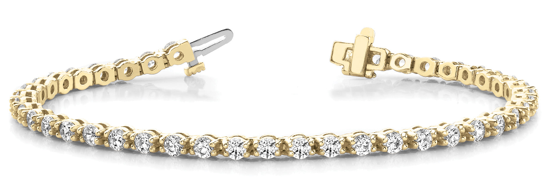 18K Yellow Gold 5ct Diamond Bar Bracelet