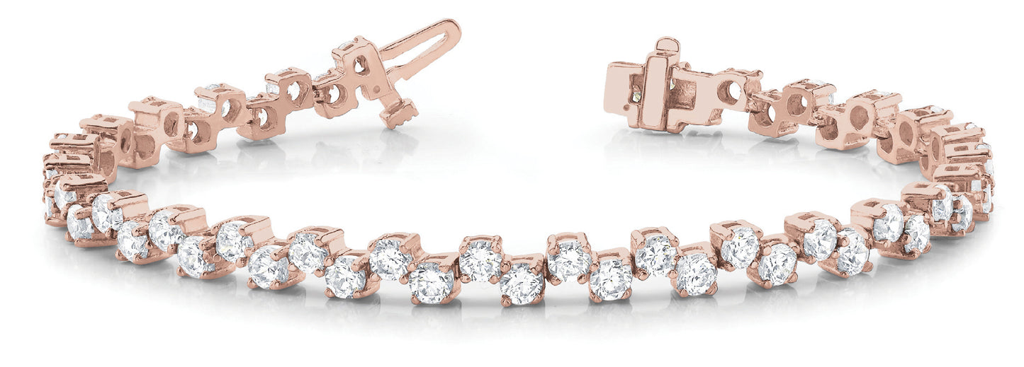 18K Rose Gold Diamond Fashion Bracelet
