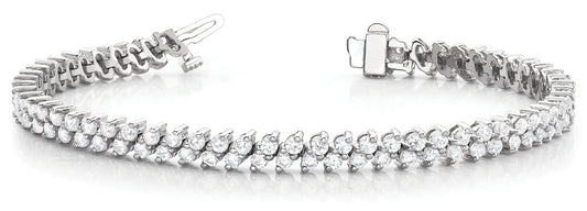 Multi Row Diamond Line Bracelet