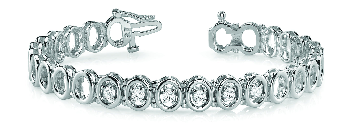 7-Stone Round Diamond Fashion Bracelet