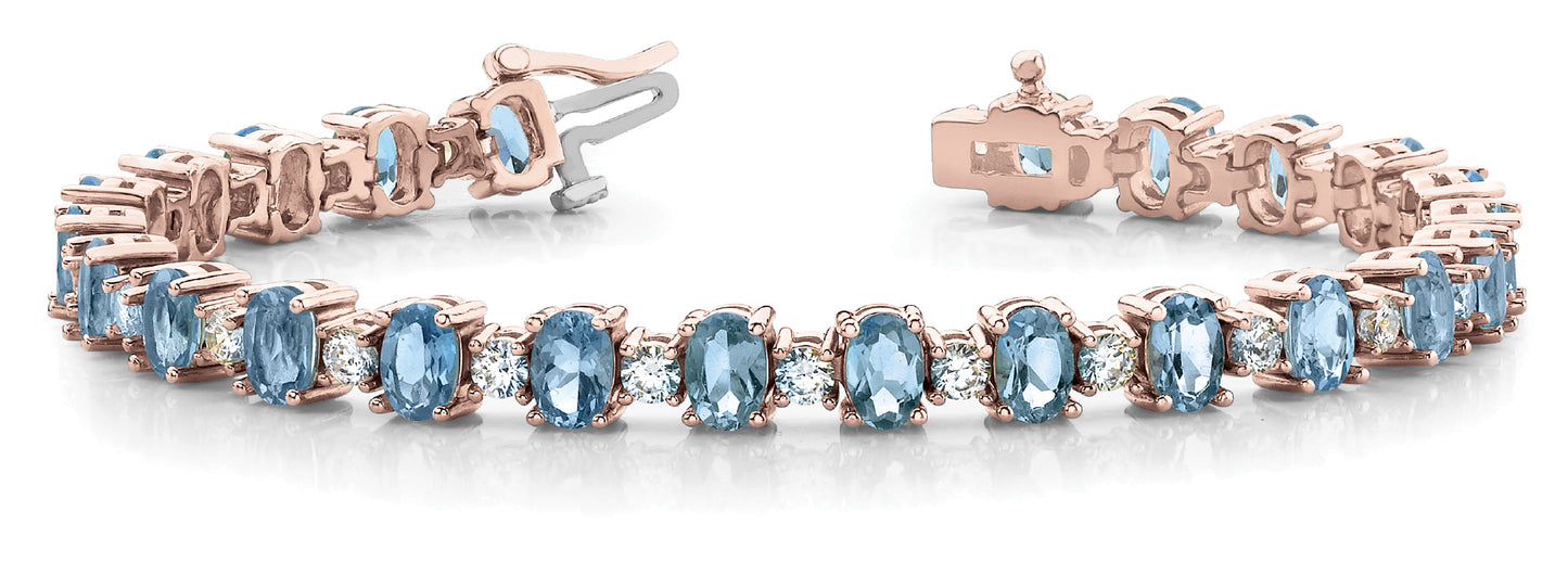 Rose Gold 3.2 CT Diamond Tennis Bracelet