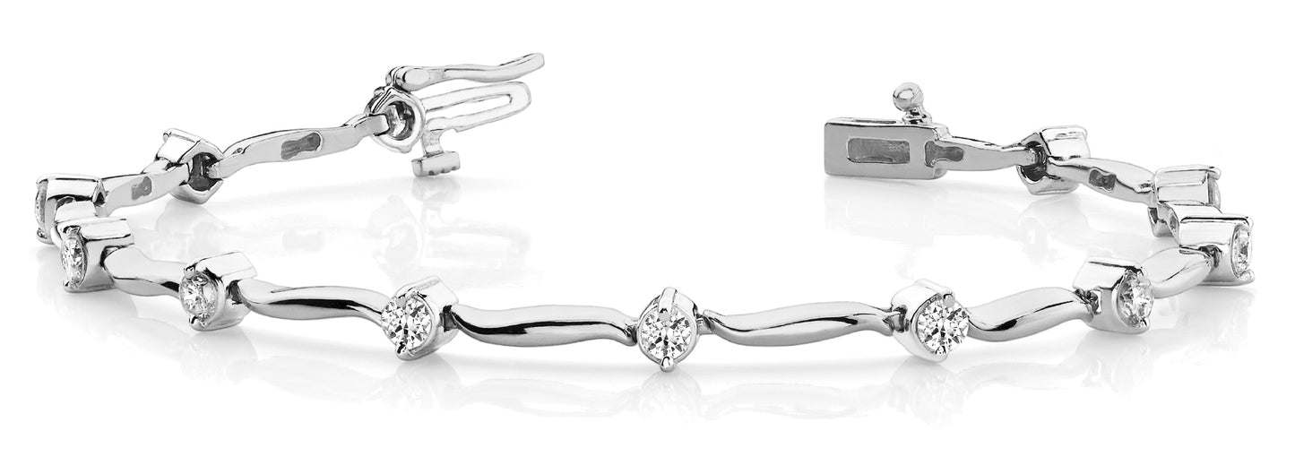 12-Diamond Fashion Tennis Bracelet