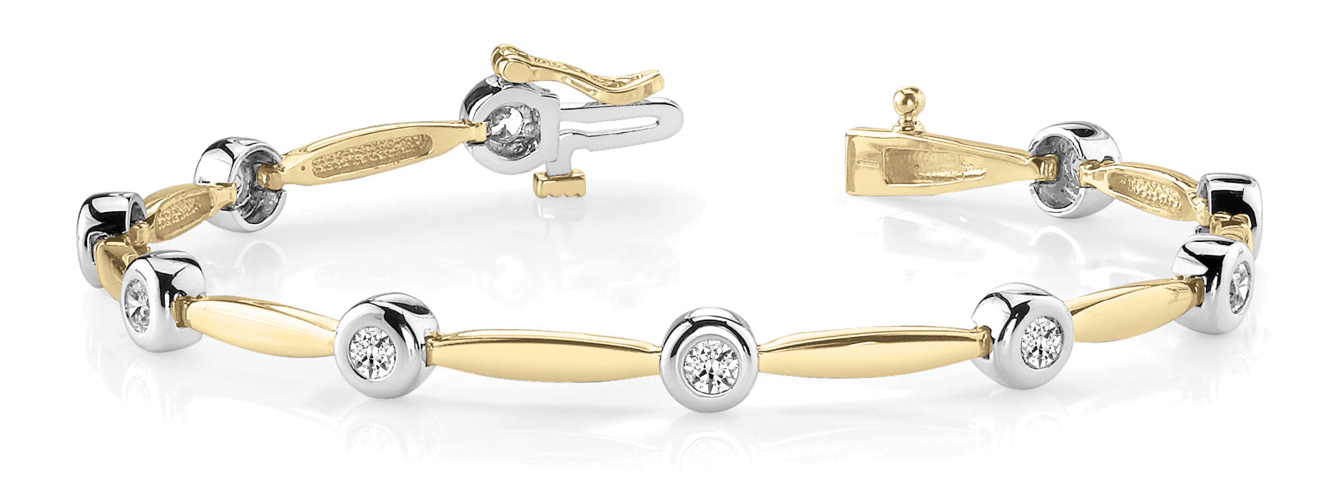 14K Yellow Gold 0.55ctw Round Diamond Fashion Bracelet