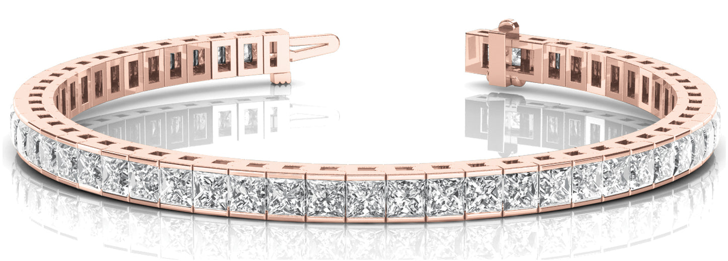 Rose Gold Square Diamond Fashion Bracelet
