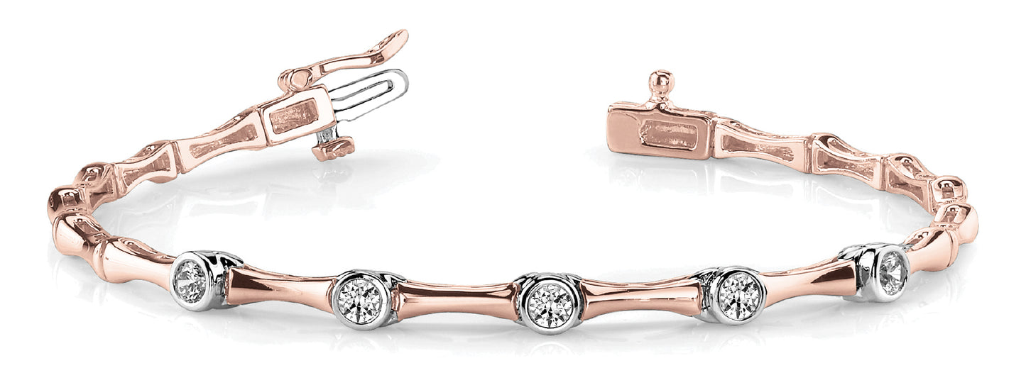18K Rose Gold 1/2 CT Diamond Bracelet